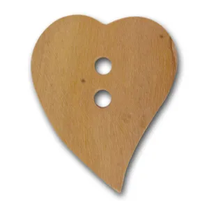 1 3/4" Big Hearted Wood Button