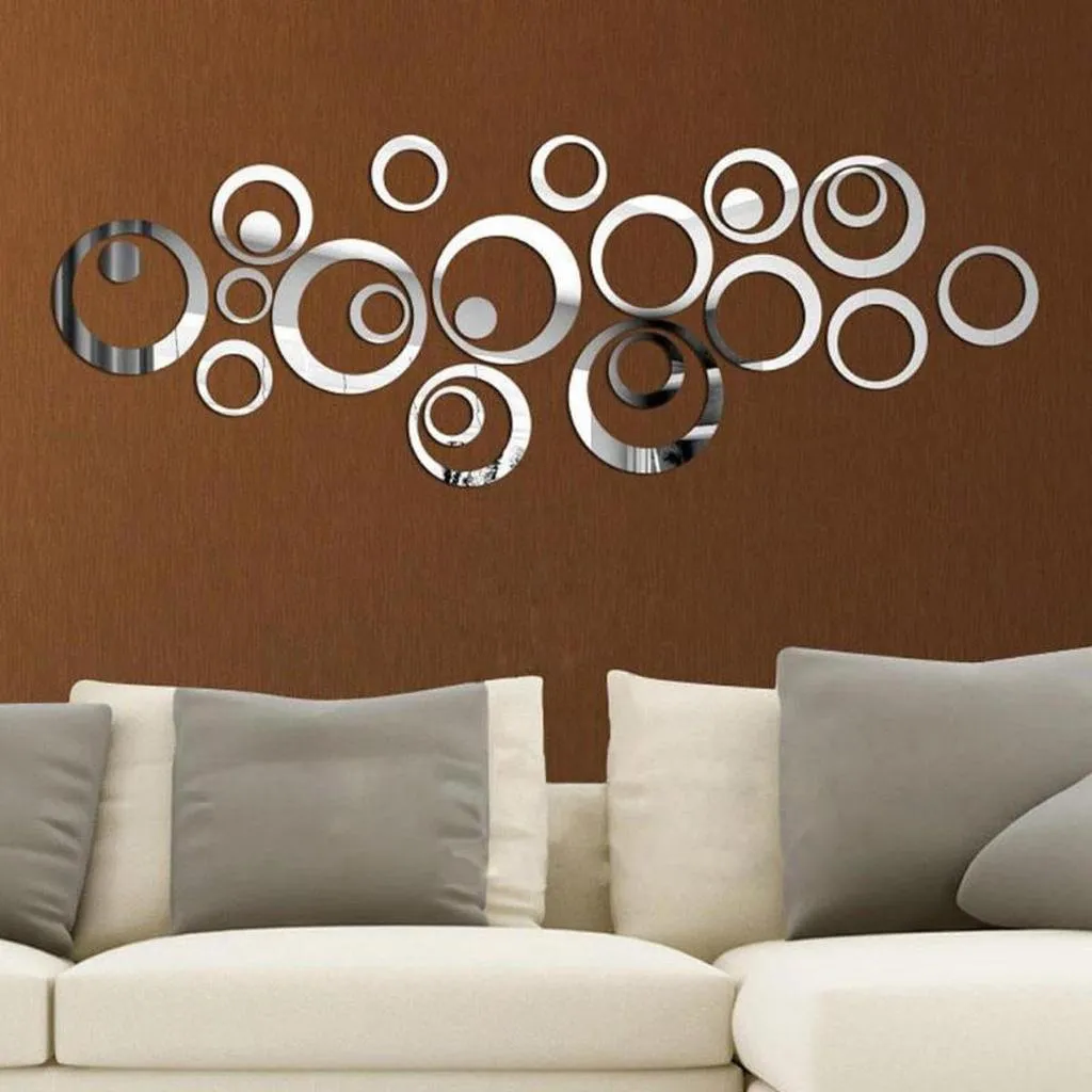 24 Pcs Wall Art Dots & Rings Circle Decor