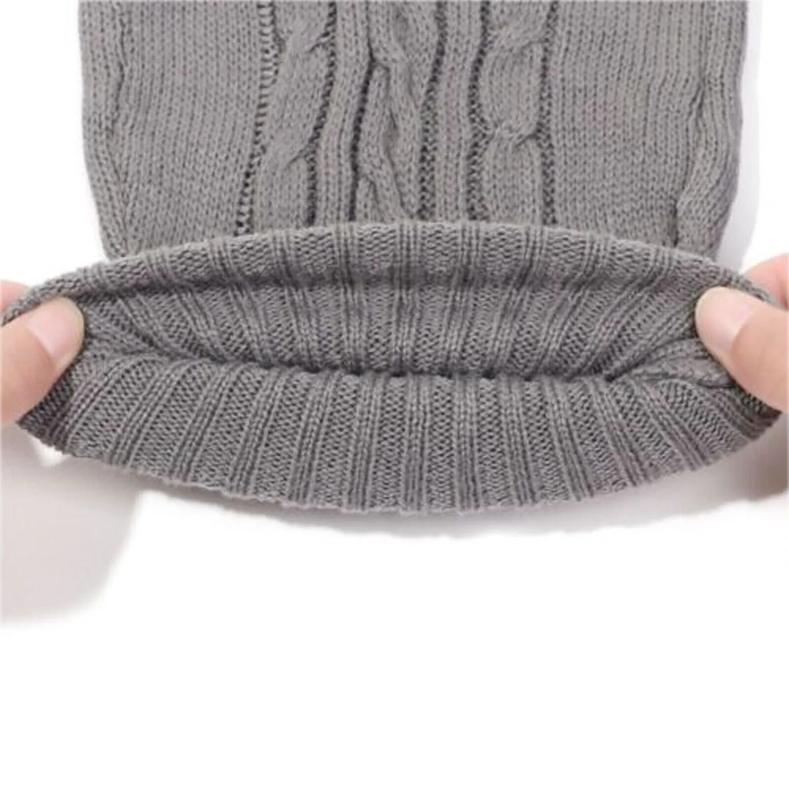 2L Hot Water Bottle with Knitted Cover Bag Soft Fluffy Rubber Winter Warmer UK