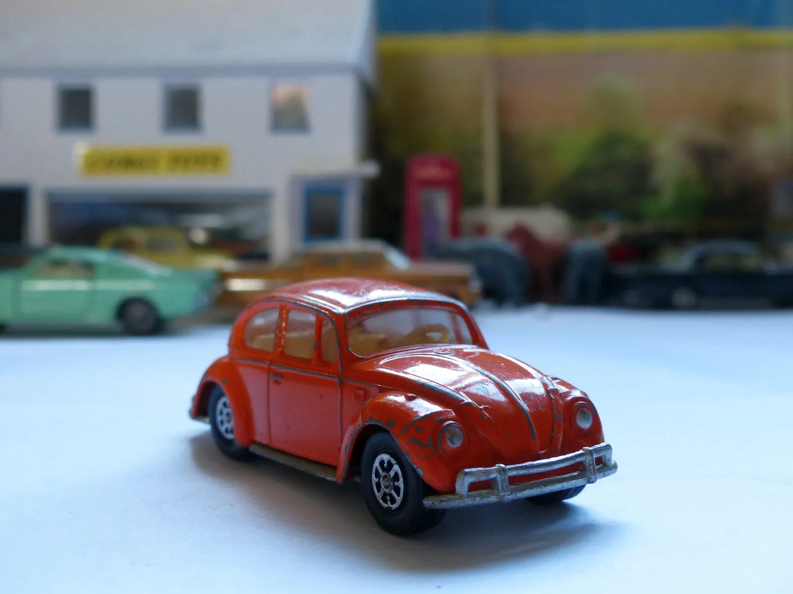 383 VW 1200 in orange with cream interior, silver base