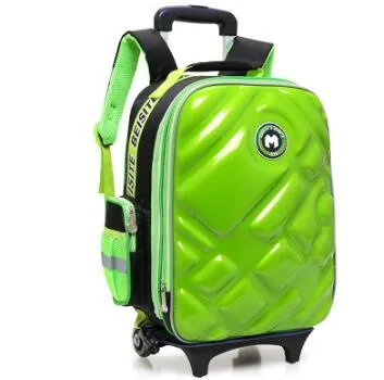 3D  Boy&#39;s trolley Bag with wheels for school Kids Rolling Bag on wheels Children&#39;s Travel Bag 6 wheels School Trolley Backpack