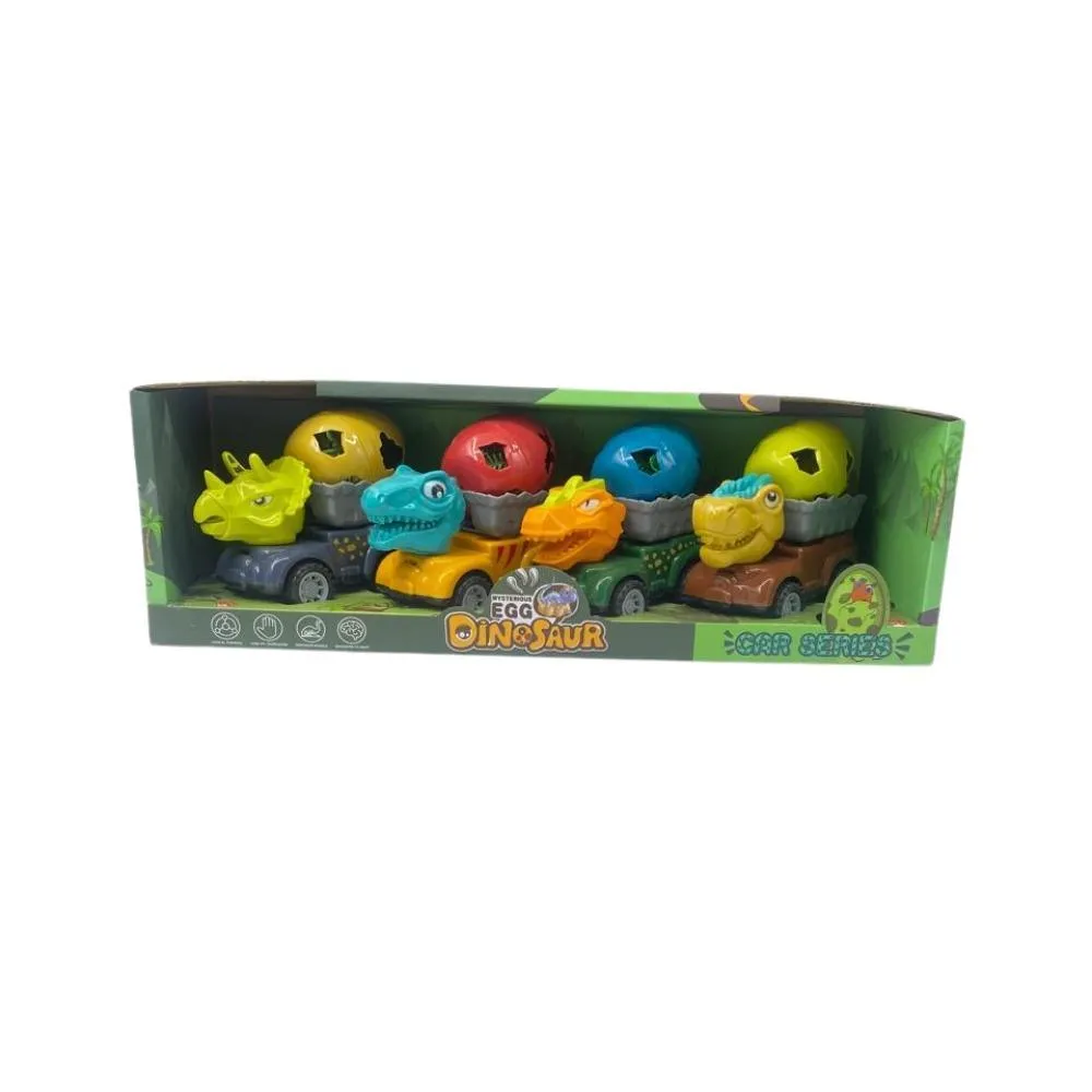 4 Pack -Little Dinosaur Egg Car Series