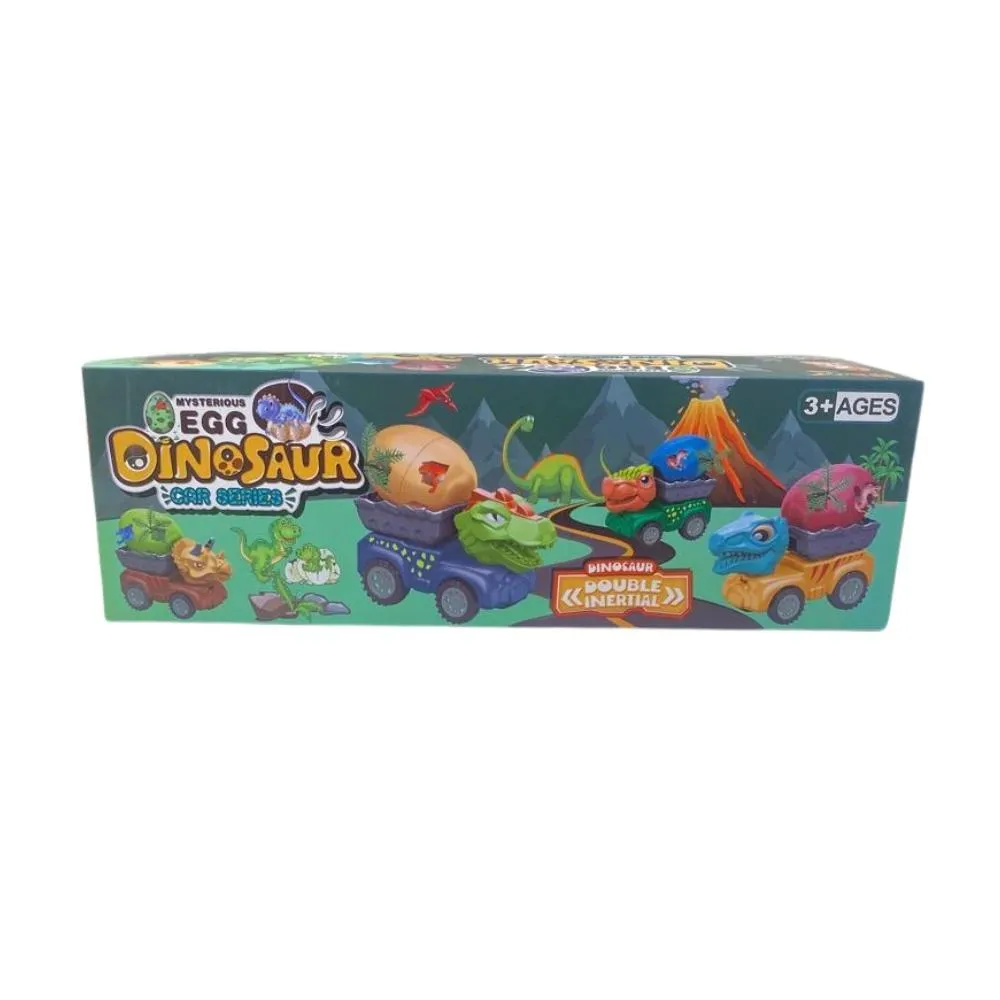 4 Pack -Little Dinosaur Egg Car Series