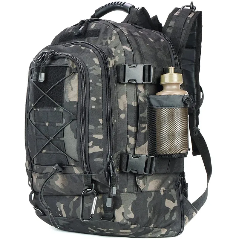 65L Large Tactical Backpack Expandable Military Hiking Camping Rucksack for Men