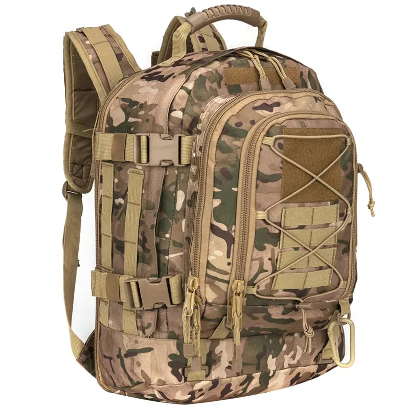 65L Large Tactical Backpack Expandable Military Hiking Camping Rucksack for Men