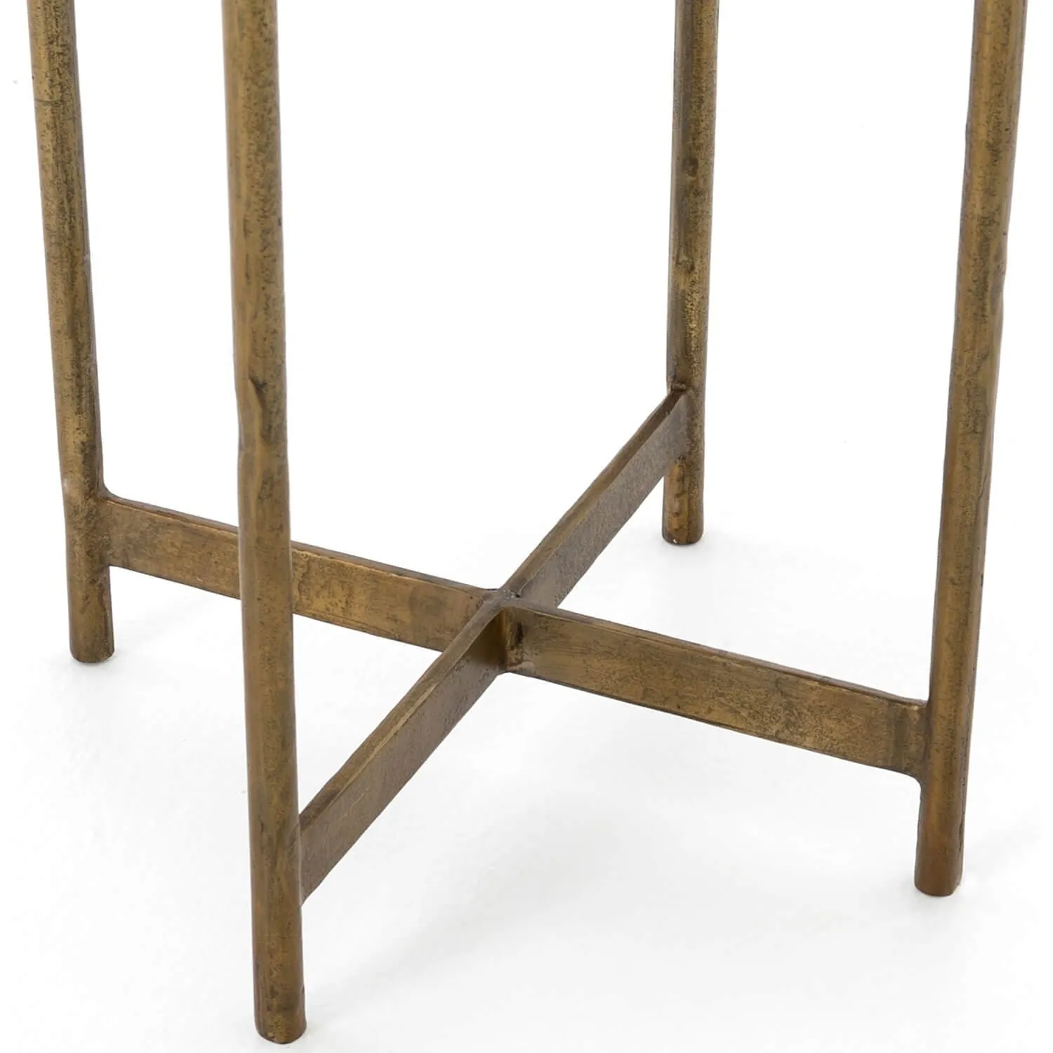 Adair Side Table, Raw Brass