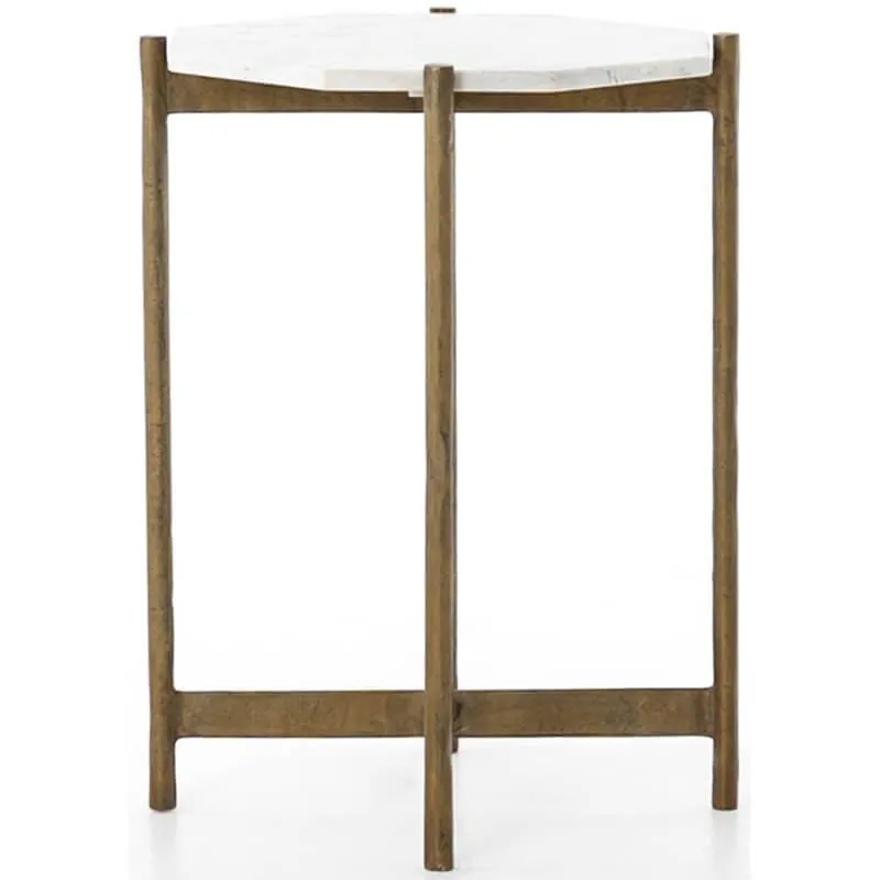 Adair Side Table, Raw Brass