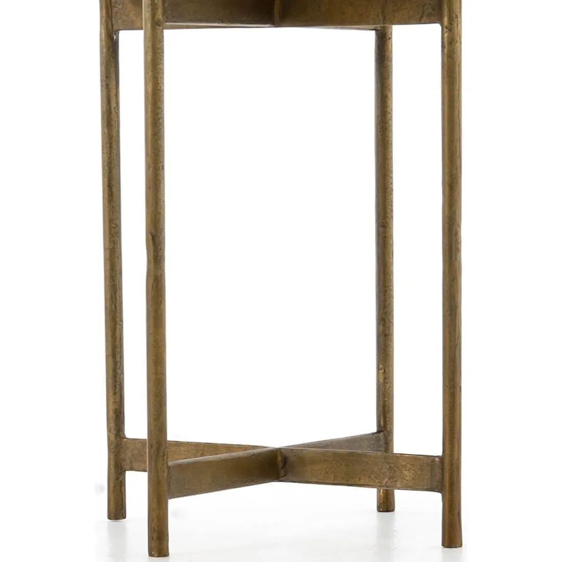 Adair Side Table, Raw Brass