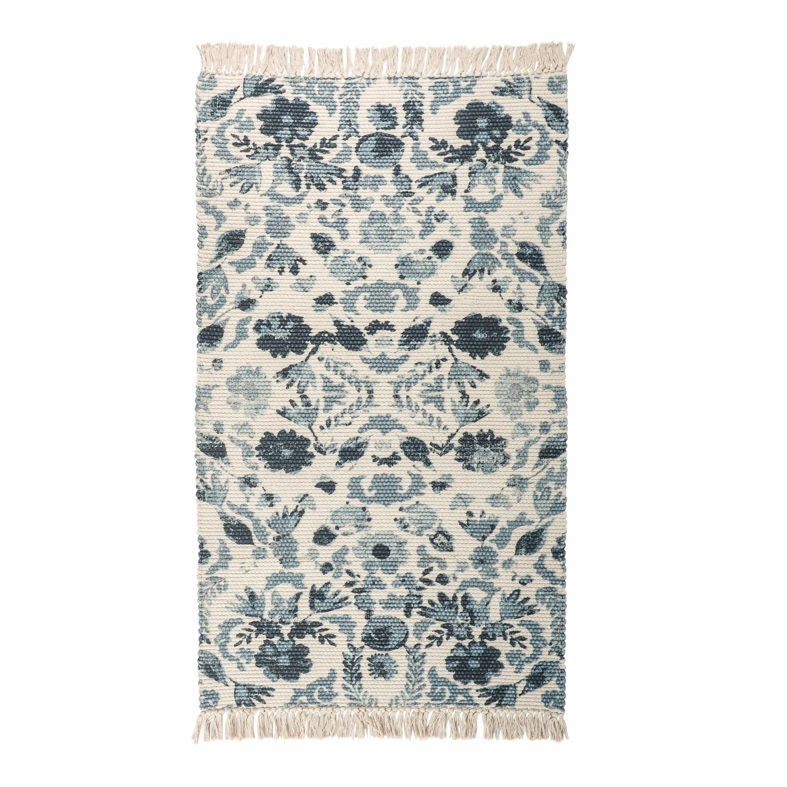 Aditya Floral Cotton Rug 150x90cm