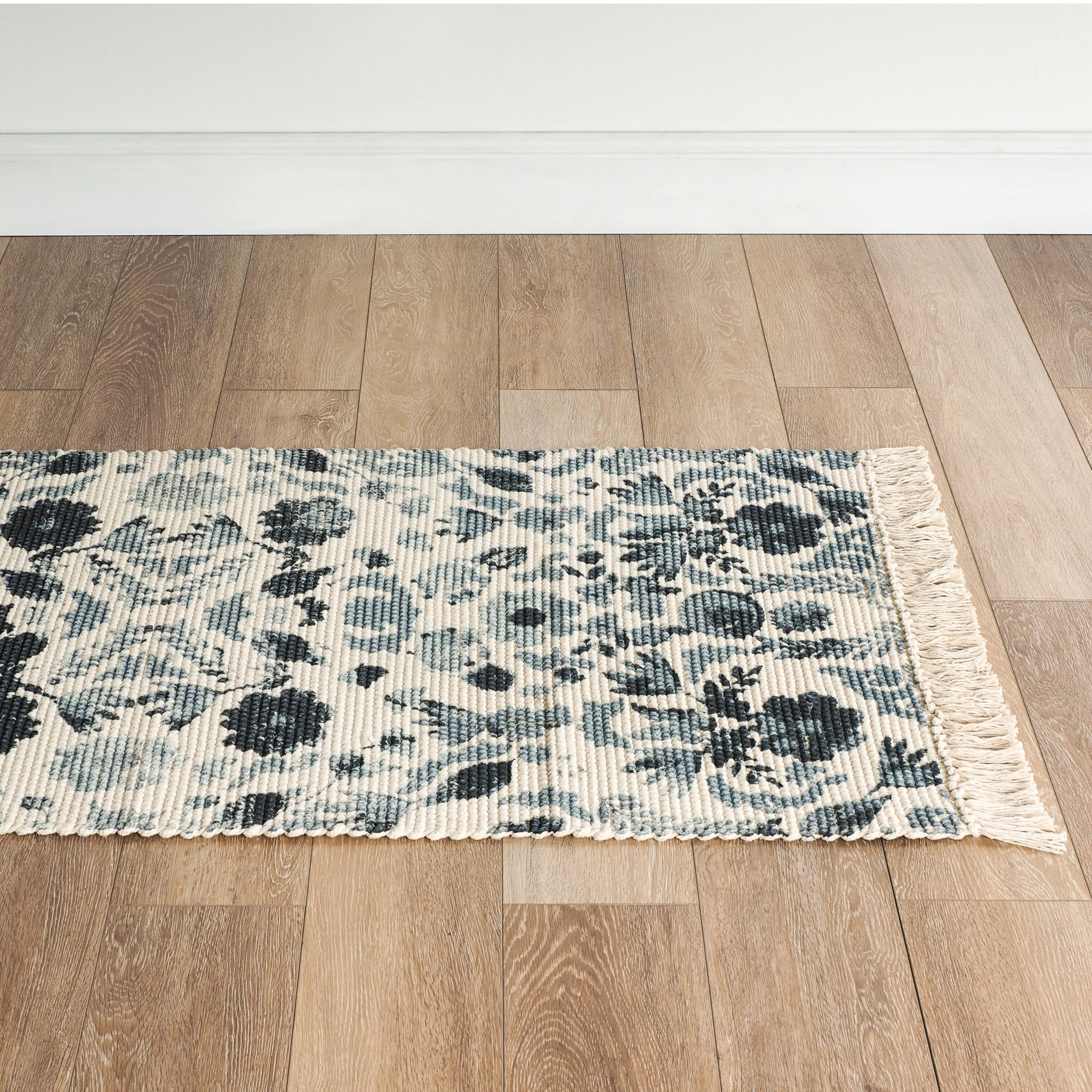 Aditya Floral Cotton Rug 150x90cm