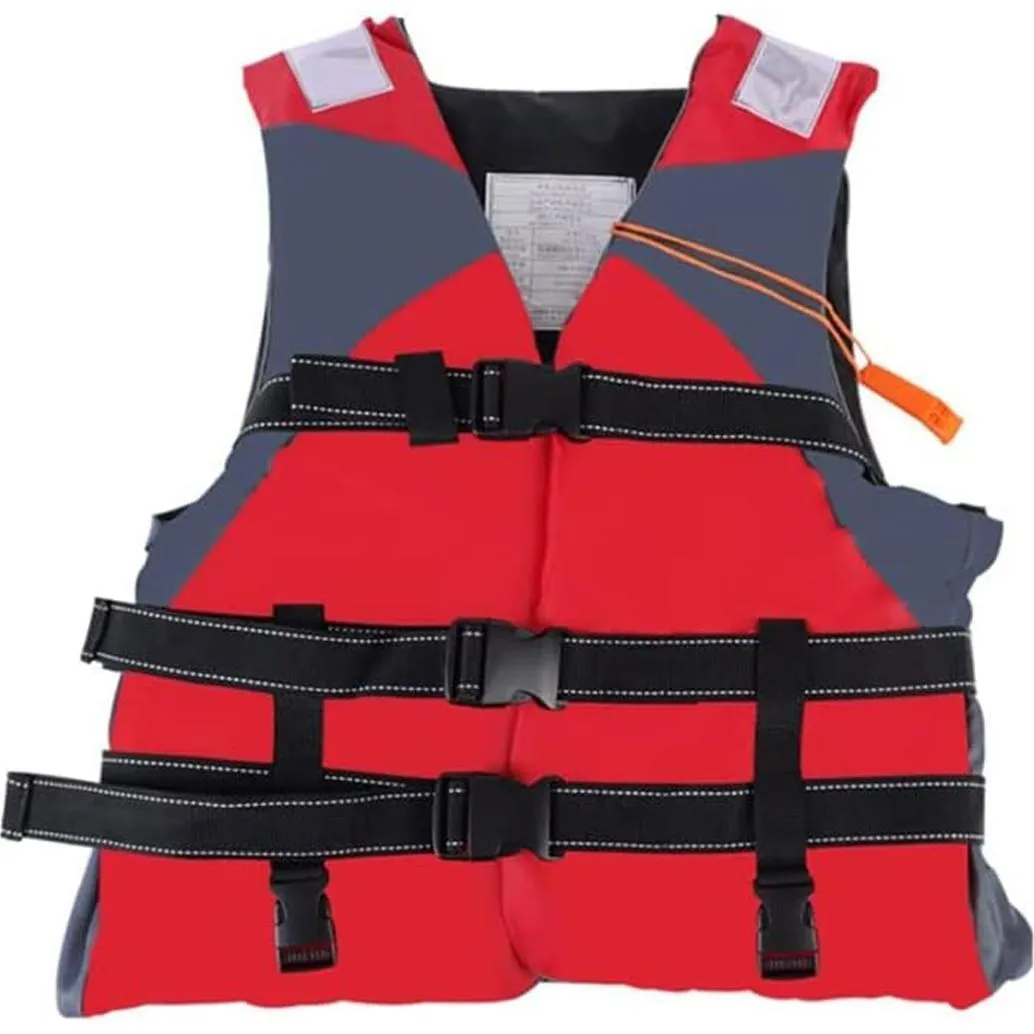 Adult Large Size Life Jacket 3 Belt  with Whistle, Children Life Vest for Swimming, Boatin - 48 x 56