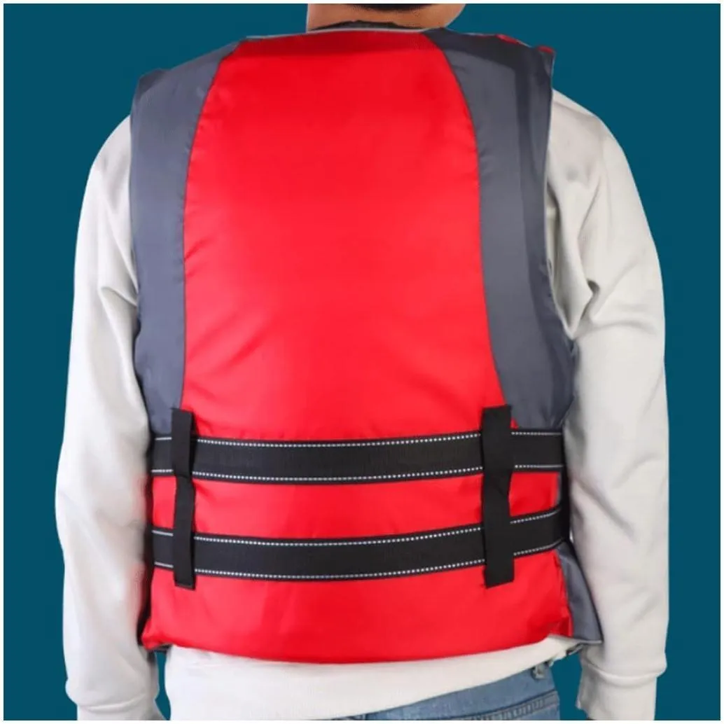 Adult Large Size Life Jacket 3 Belt  with Whistle, Children Life Vest for Swimming, Boatin - 48 x 56