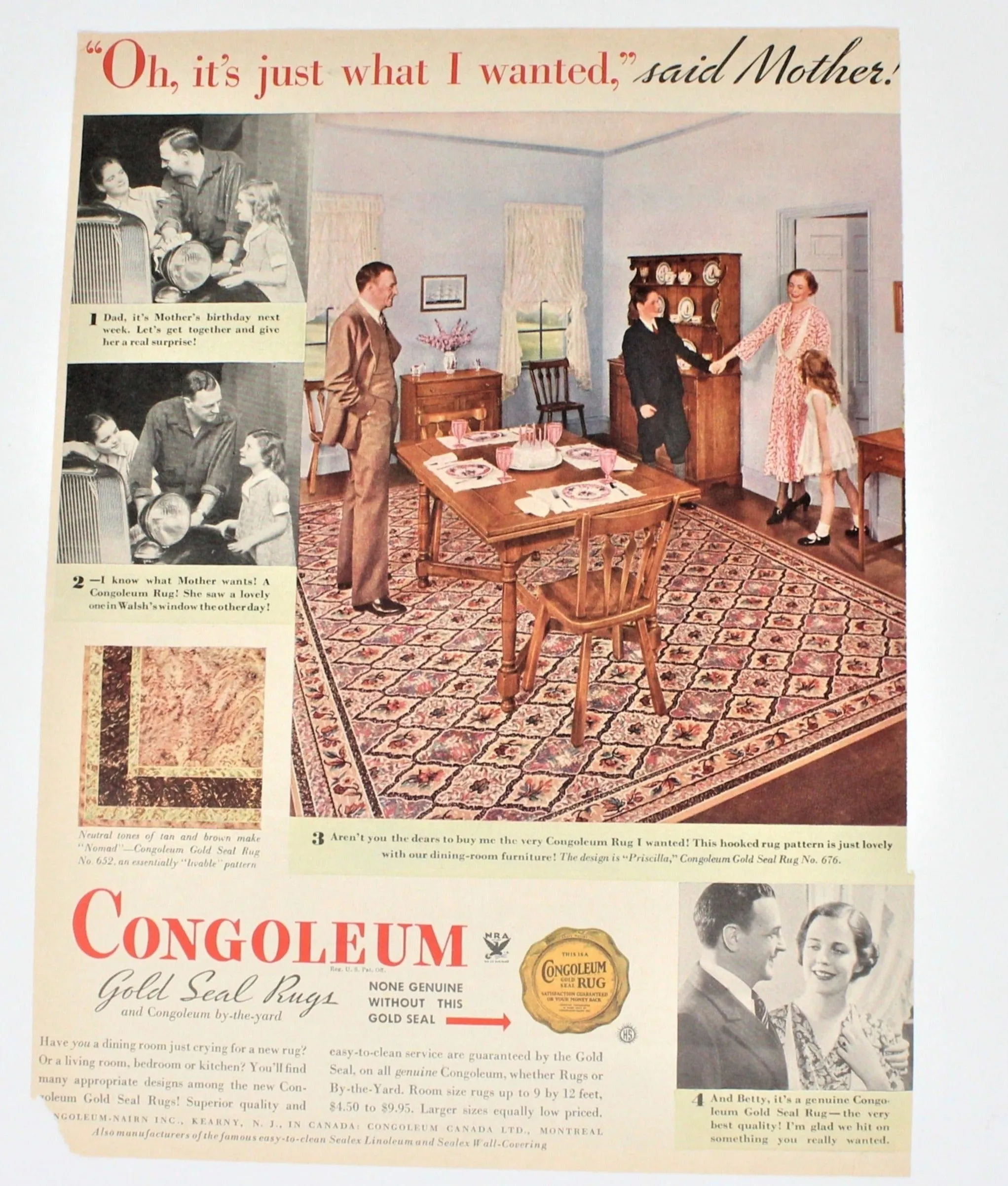 Advertisement, Bon Ami 1935, Original Magazine Ad, Vintage