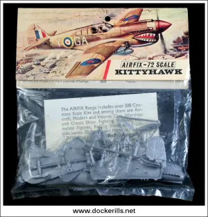 Airfix Kittyhawk 1:72 Scale Kit. Vintage Red Stripe Bag.