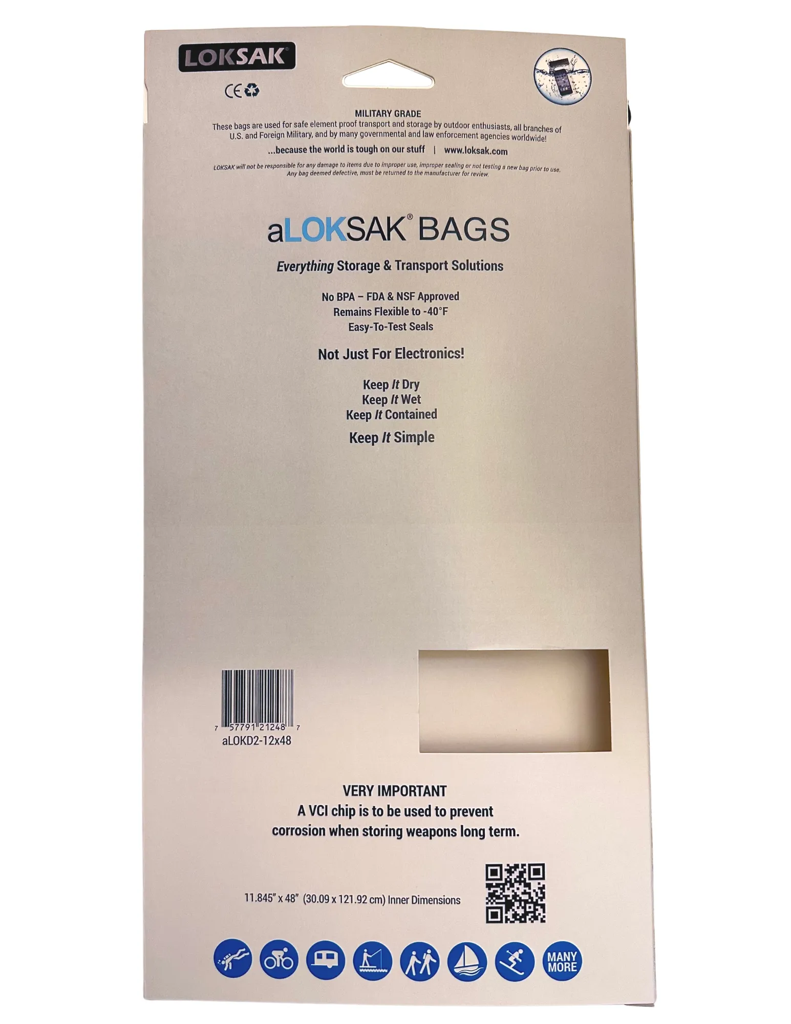 aLOKSAK Element Proof Bag 12" X 48" (2 Pack)