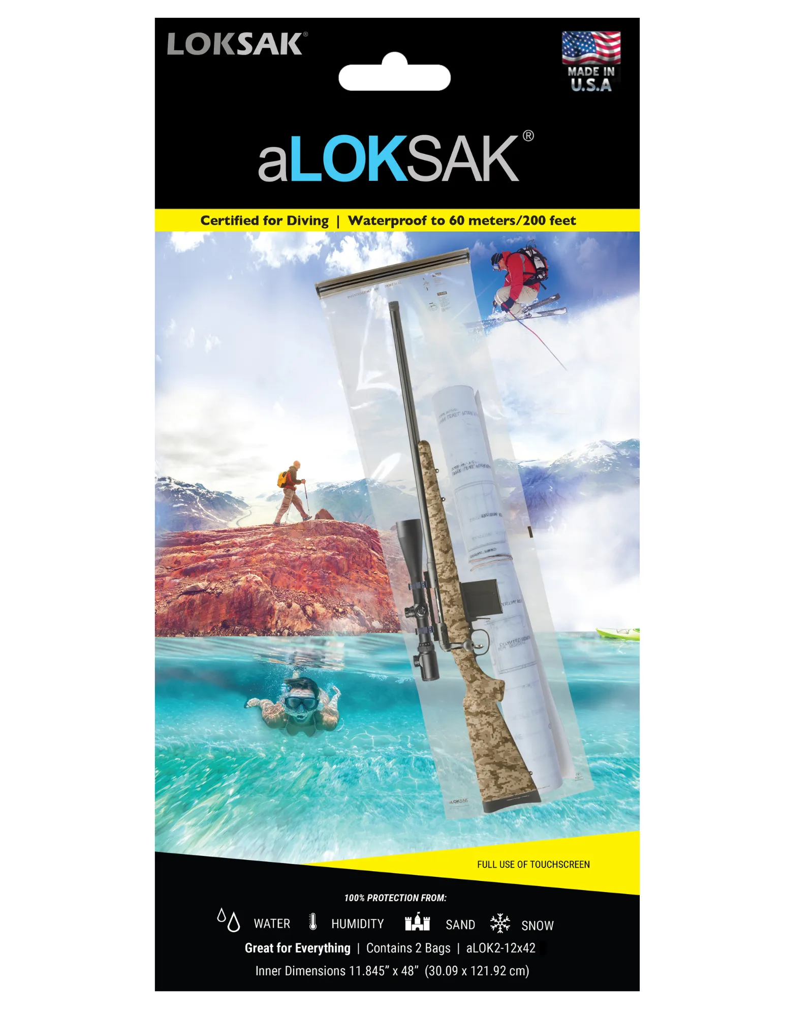 aLOKSAK Element Proof Bag 12" X 48" (2 Pack)