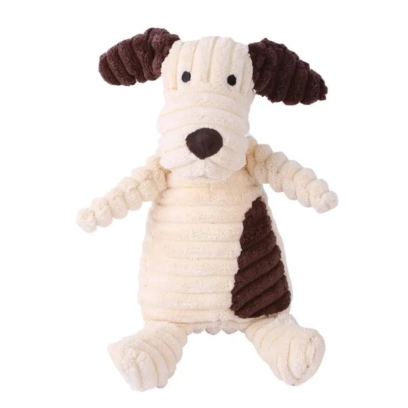 Animal-Shaped Plush Dog Toy – Squeaky, Bite-Resistant & Durable