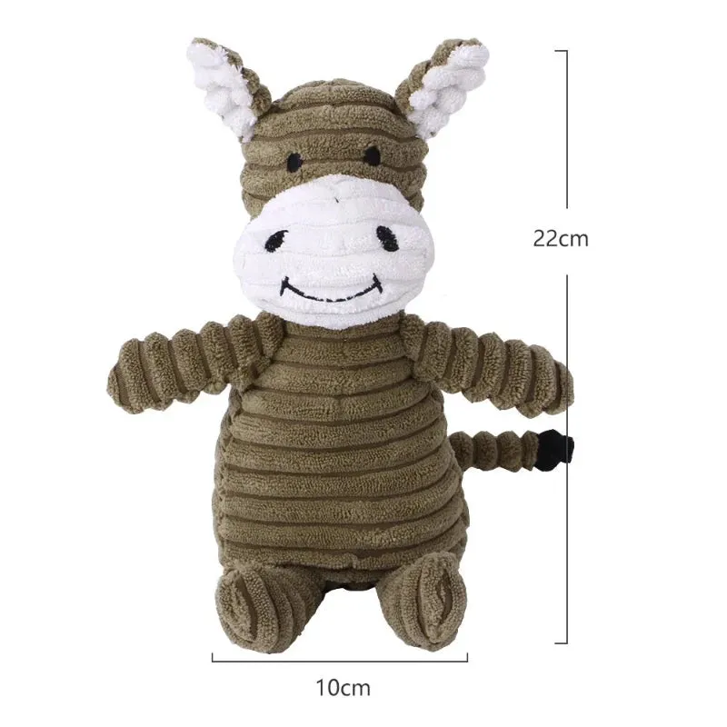 Animal-Shaped Plush Dog Toy – Squeaky, Bite-Resistant & Durable