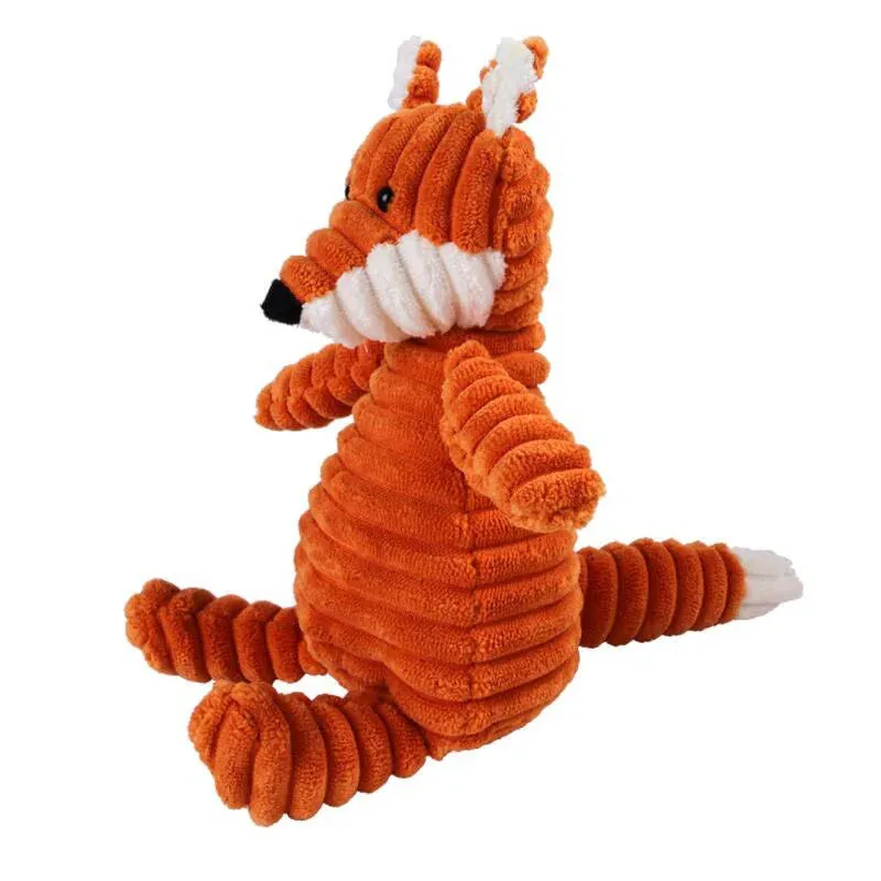 Animal-Shaped Plush Dog Toy – Squeaky, Bite-Resistant & Durable