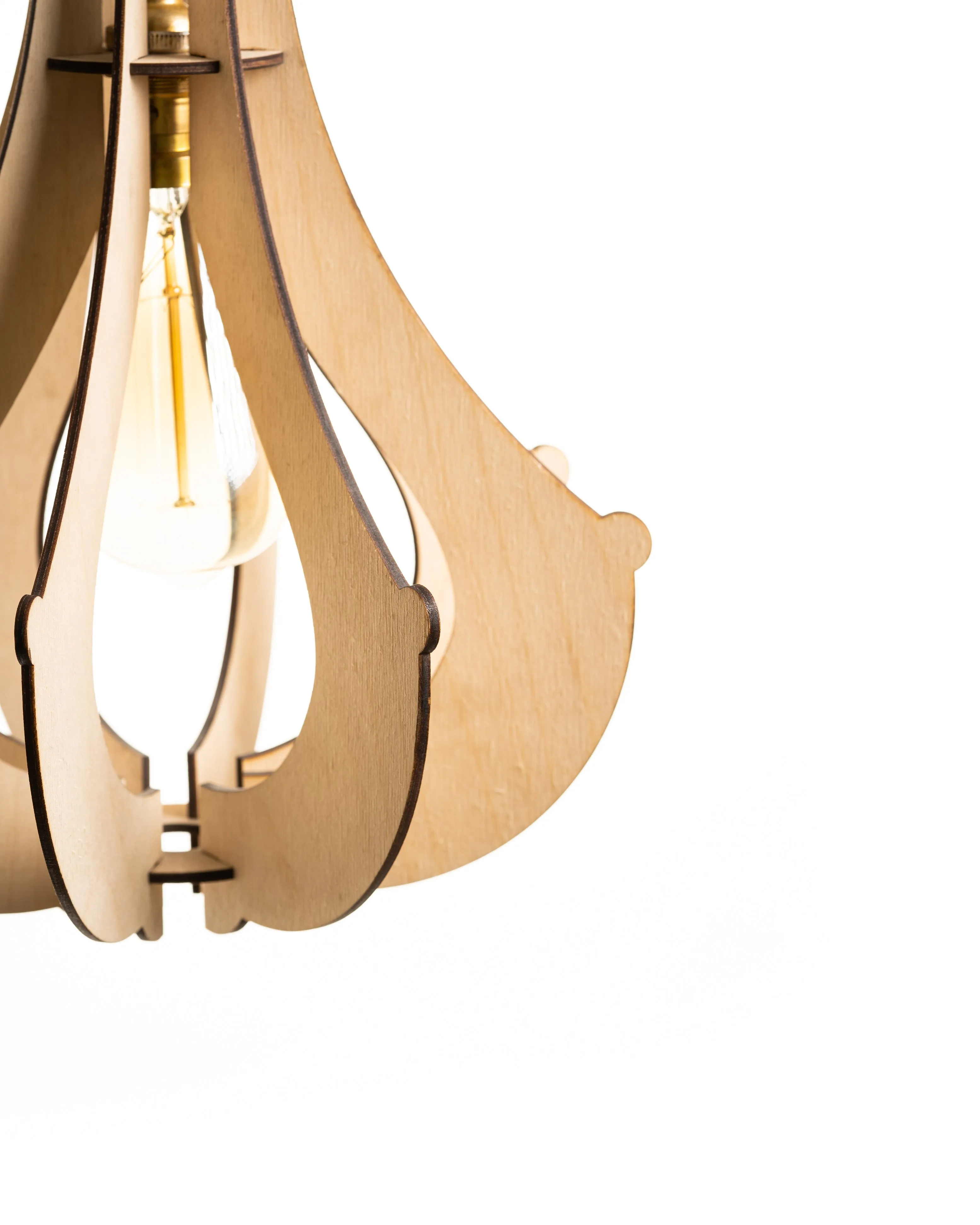 Baaru Birch Wood Ceiling Lamp