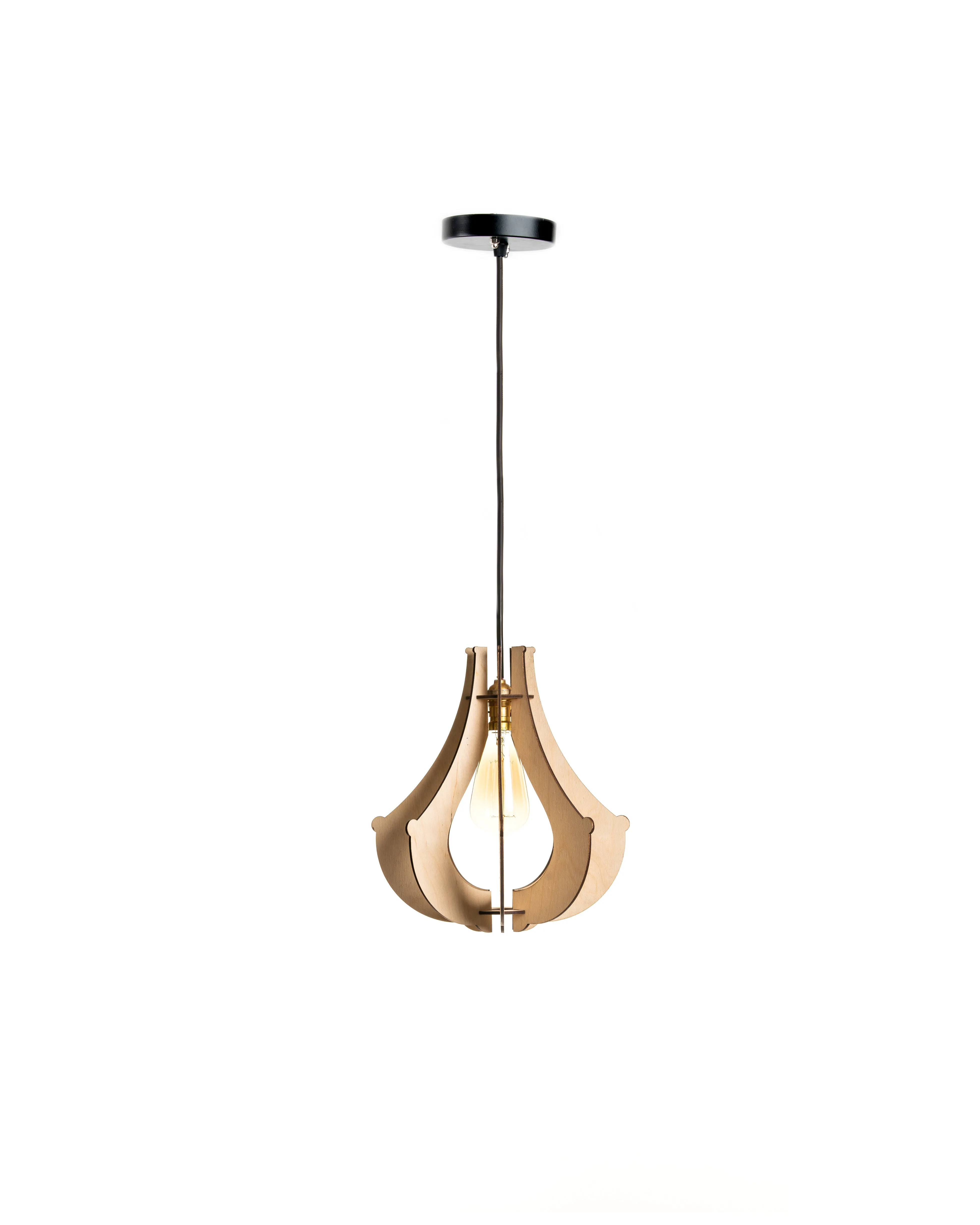 Baaru Birch Wood Ceiling Lamp