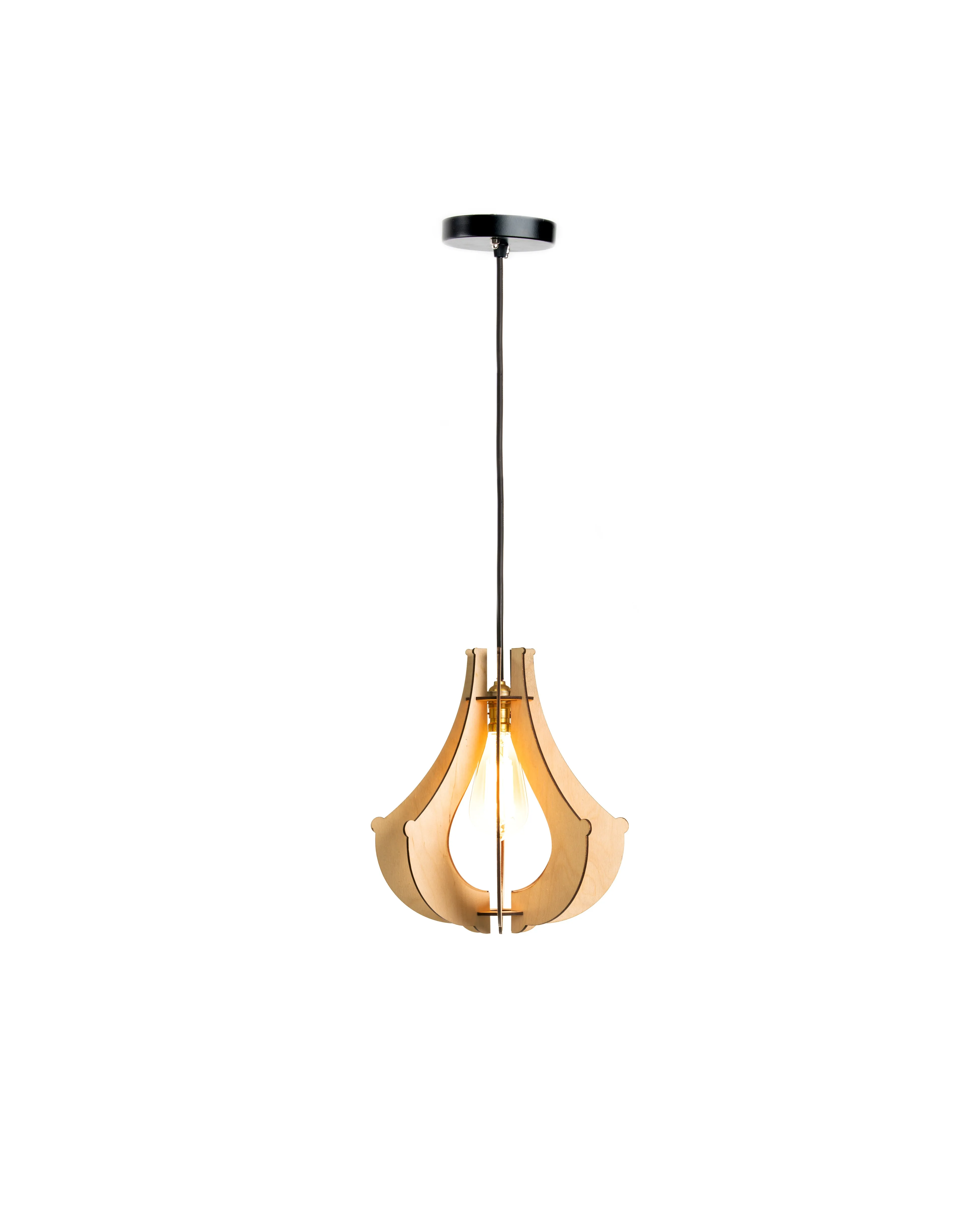 Baaru Birch Wood Ceiling Lamp