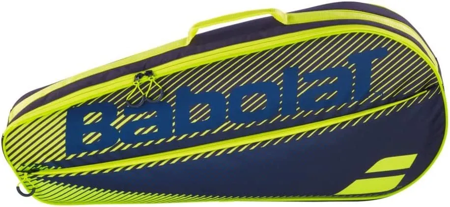 Babolat Evoke 102 Strung Tennis Racquet (Black/Yellow) Bundled with an RH3 Essential Tennis Bag