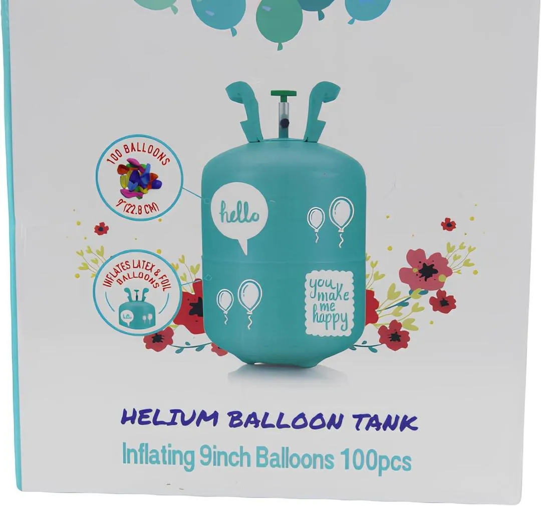 Balloons Helium Tank With Cylinder 22Ltr For 9 inch 100 Pcs Balloons