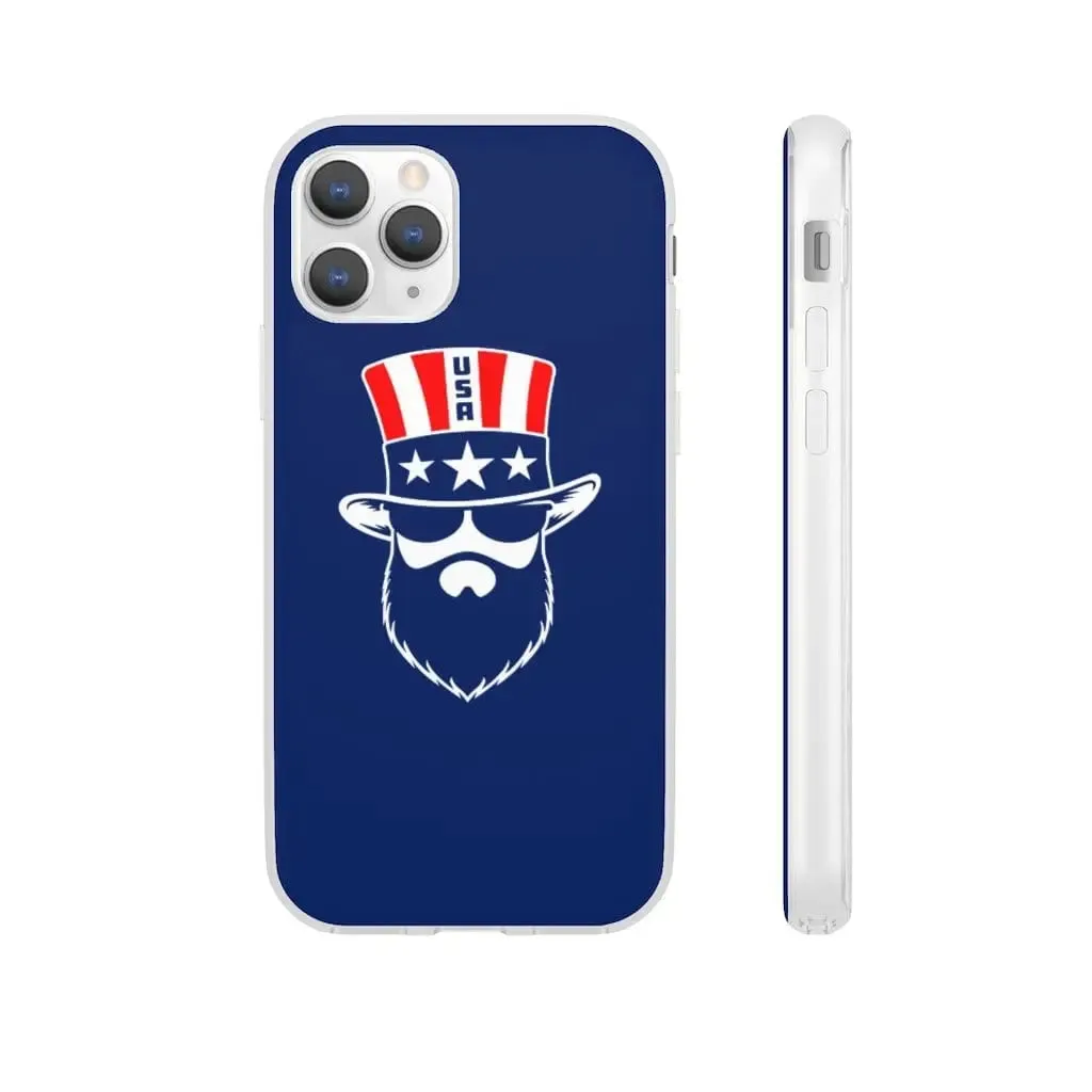 Bearded Patriot Blue Durable Phone Case