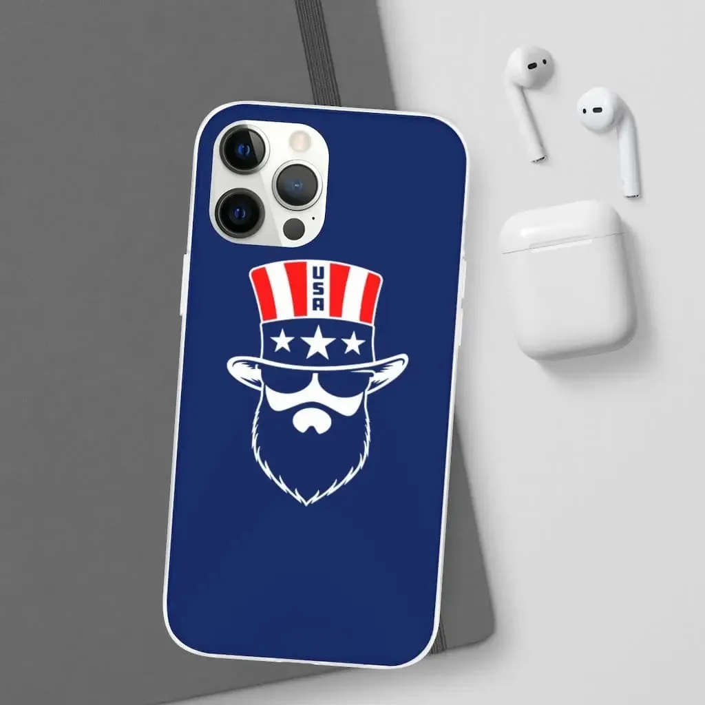 Bearded Patriot Blue Durable Phone Case