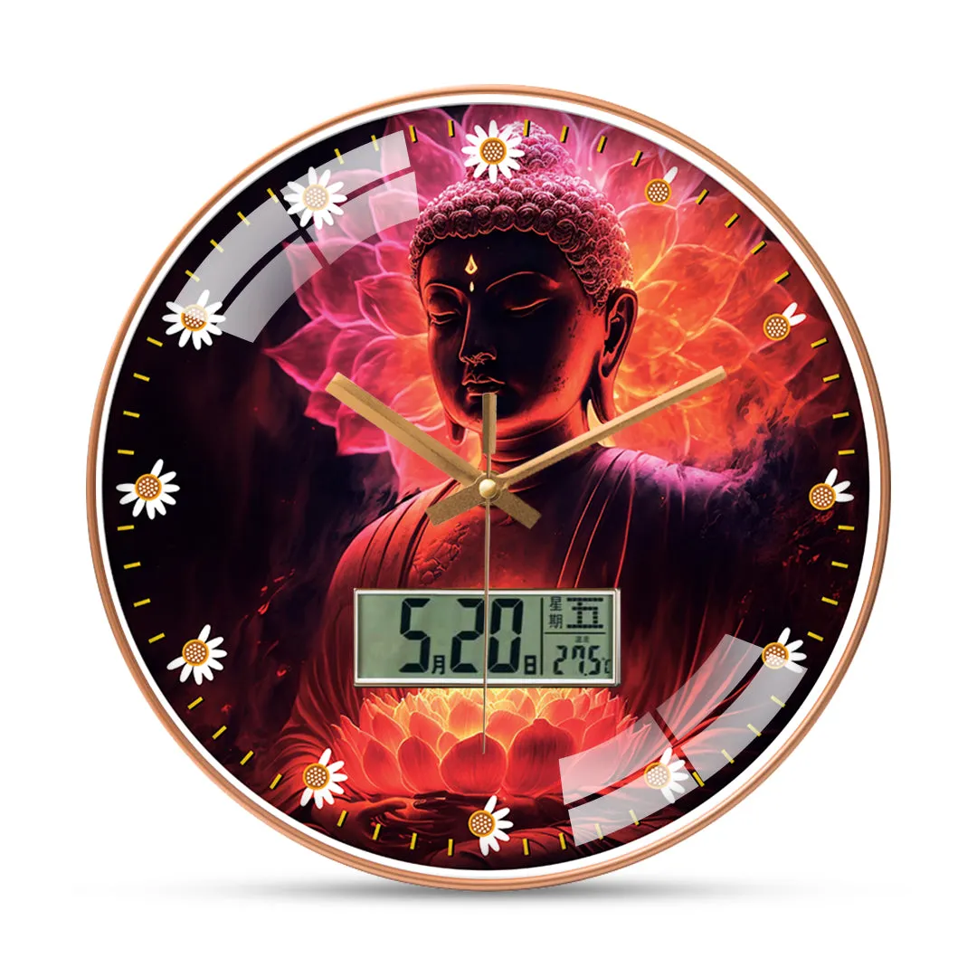 Beautiful buddha wall clock