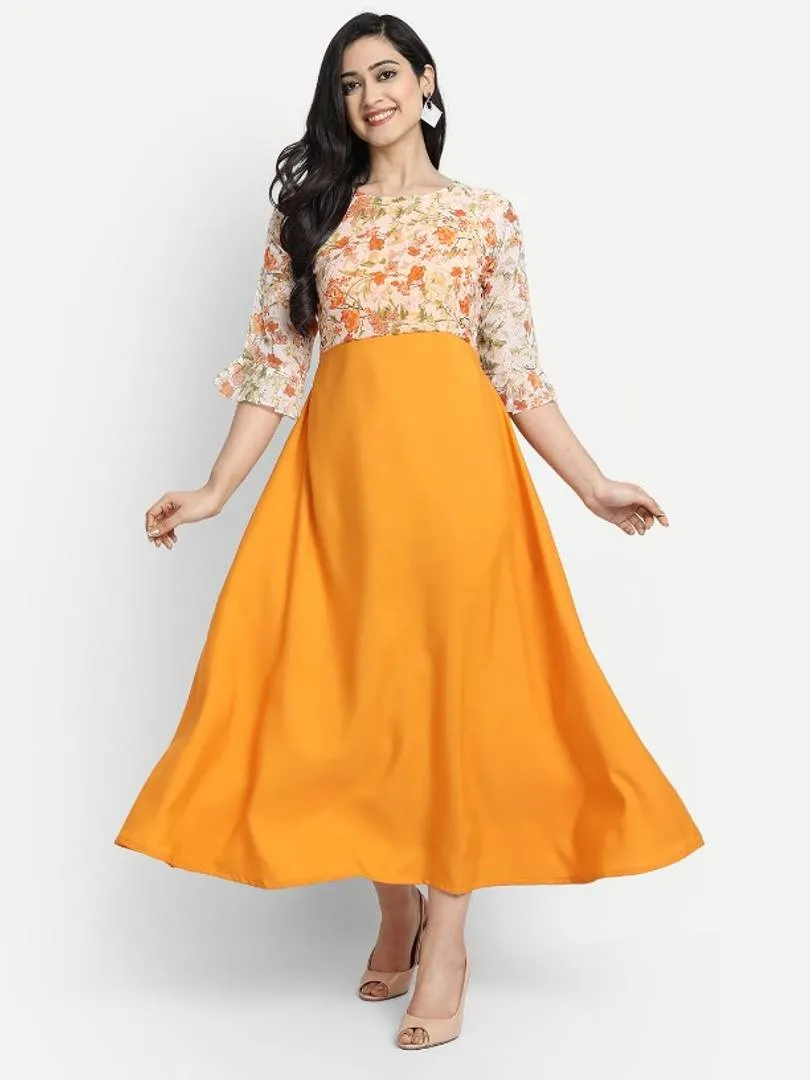 Beautiful Crepe Stitched Kurti