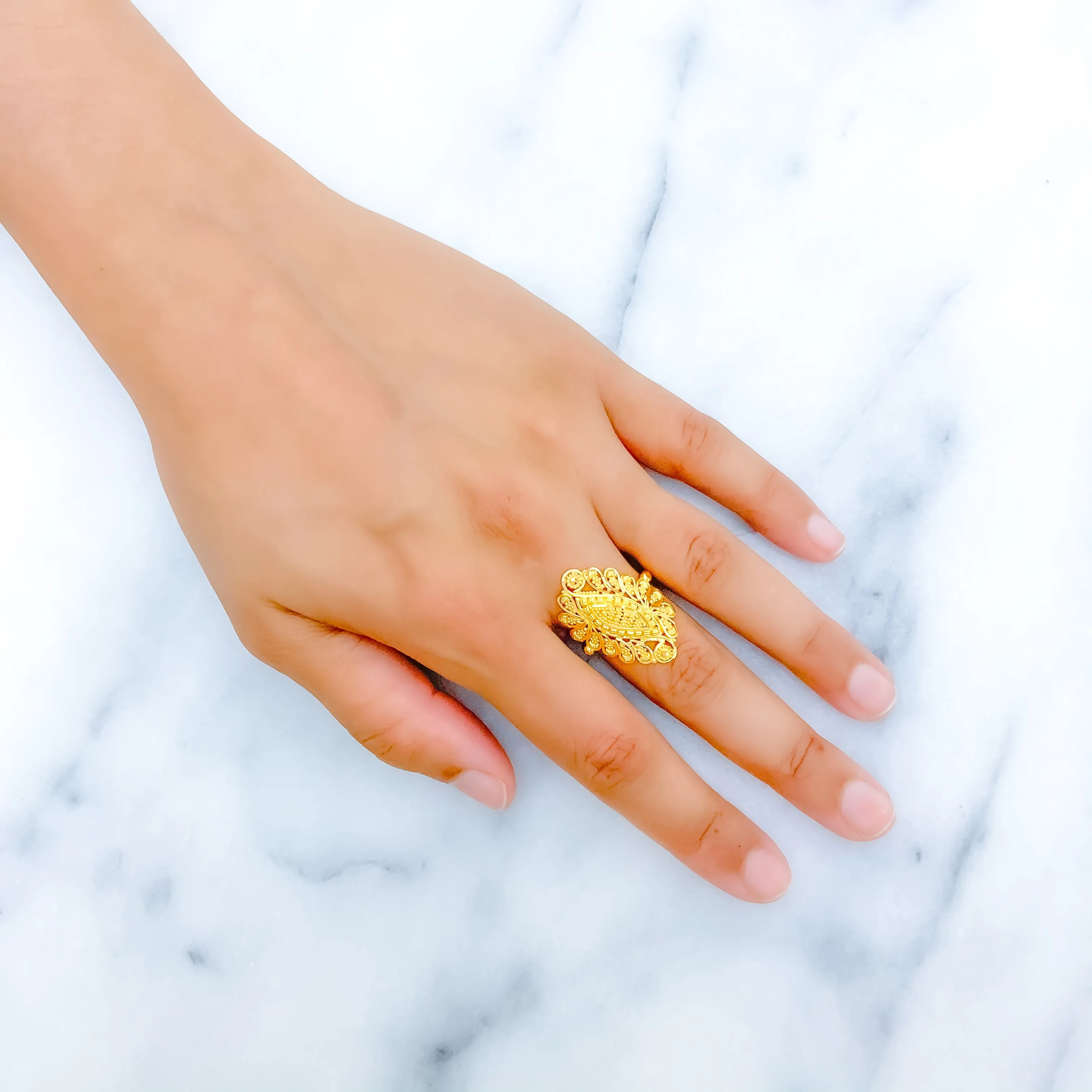 Beautiful Floral Paisley Ring