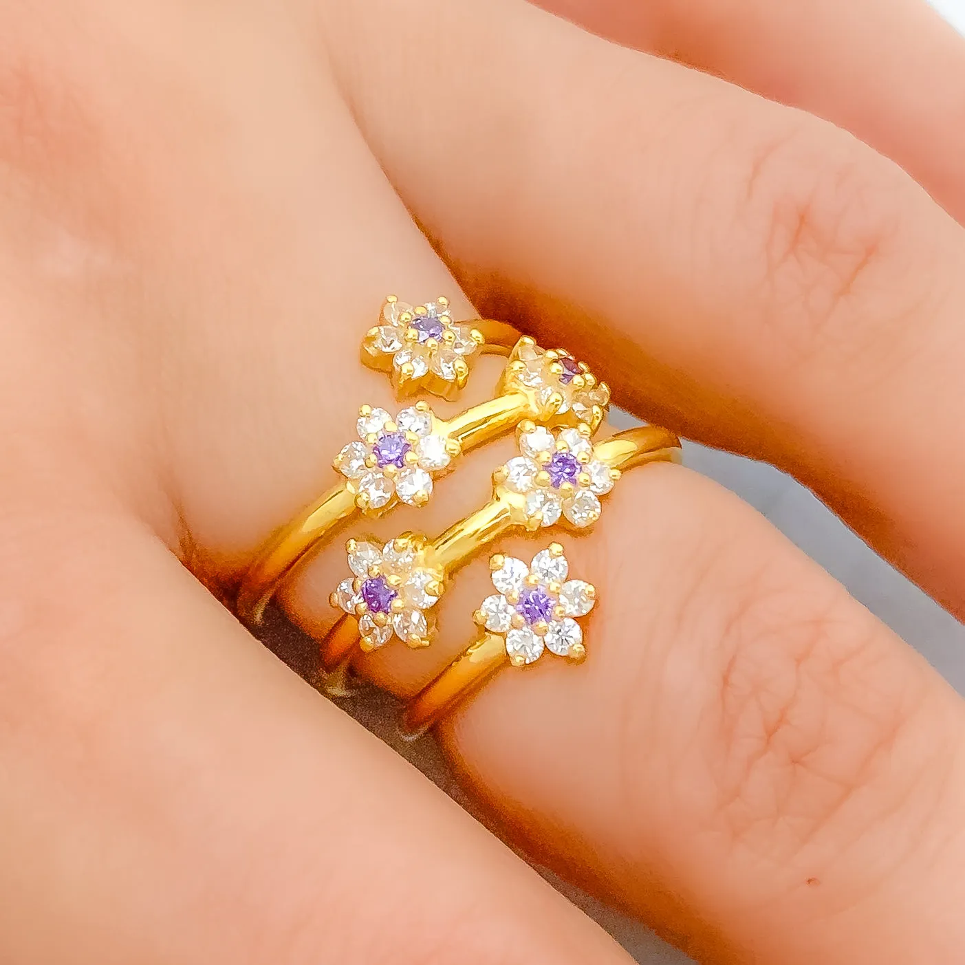 Beautiful Lavender CZ Ring