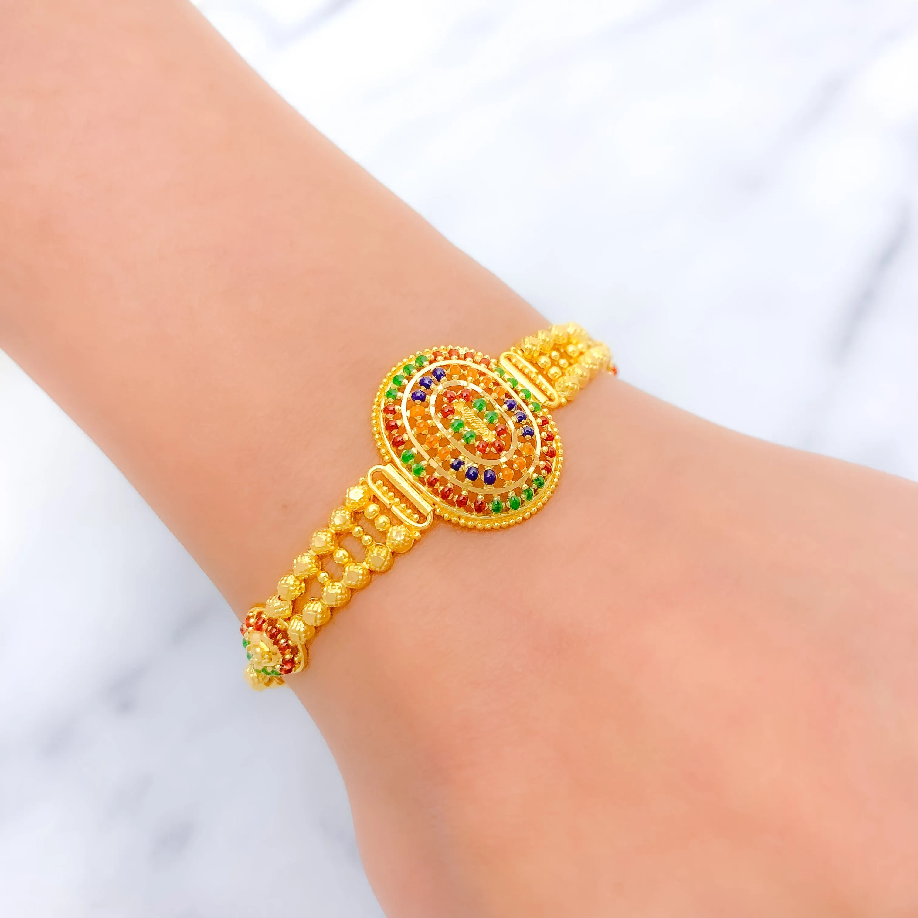 Beautiful Oval Multicolor Bracelet