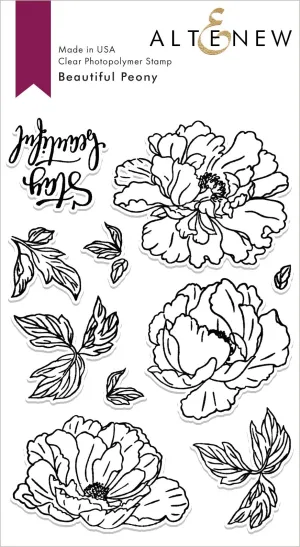 Beautiful Peony Stamp Set