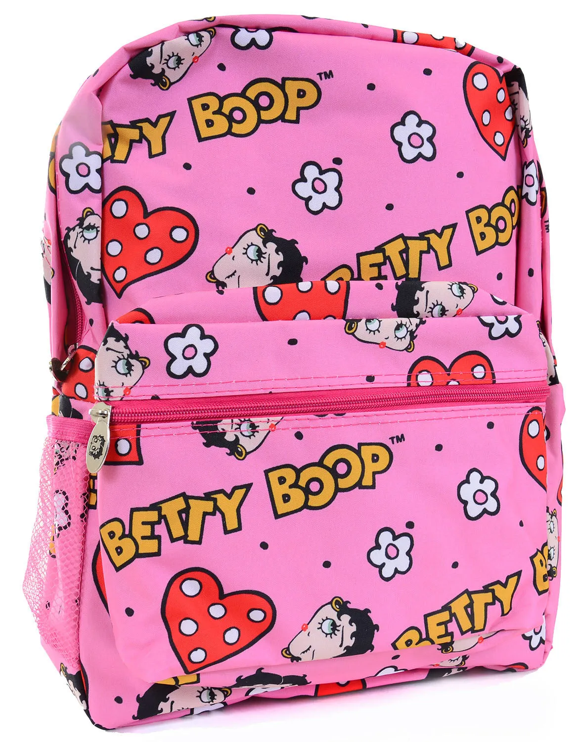 Betty Boop Pink Red Hearts Flowers Backpack Purse