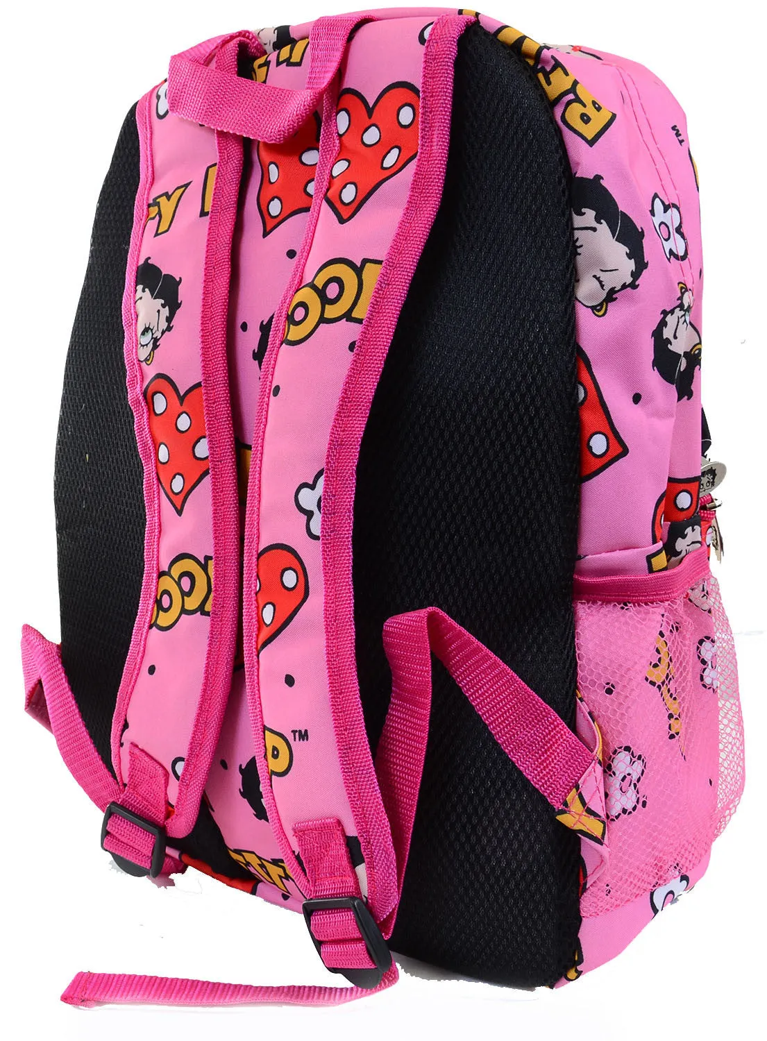 Betty Boop Pink Red Hearts Flowers Backpack Purse