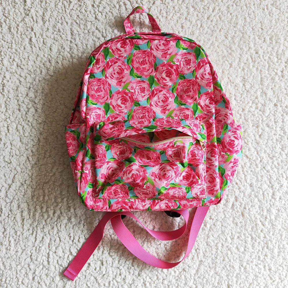 Boutique Baby Girls Backpack Rose Flower Print Girls Bags BA0022