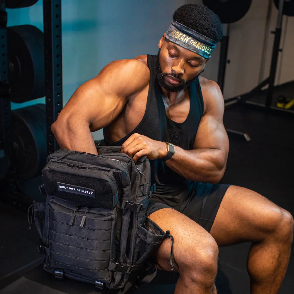 Built For Athletes Large Gym Backpack Black