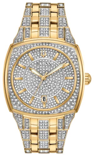 BULOVA MEN'S CRYSTAL WATCH 98B323