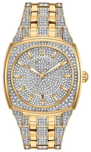 BULOVA MEN'S CRYSTAL WATCH 98B323