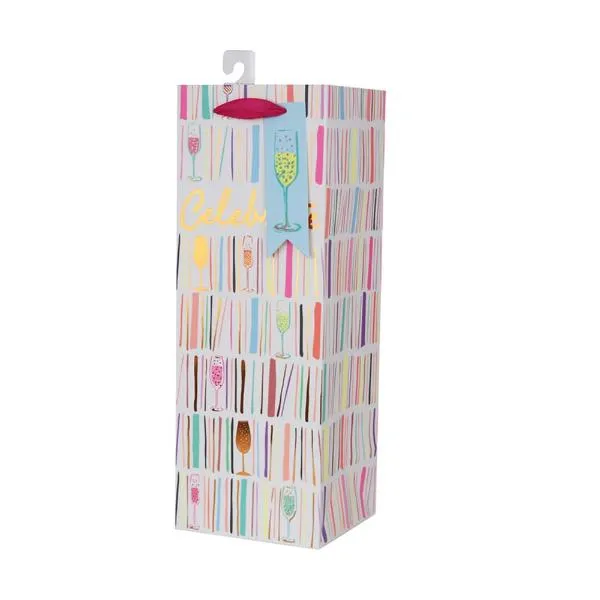 Candles & Cocktails Bottle Bag - 13cm x 36cm x 12cm