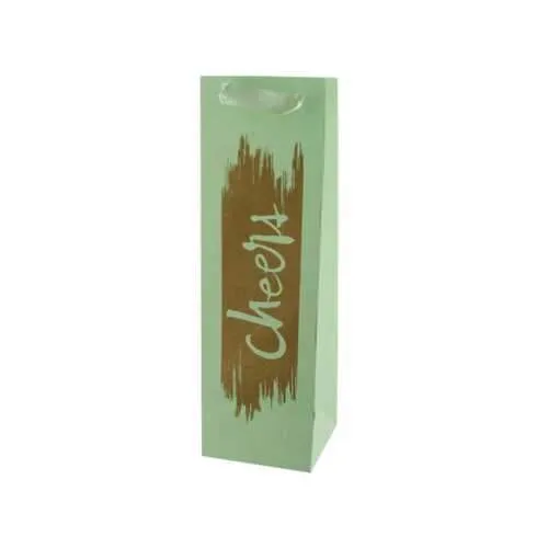 Cheers Gold Foil Bottle Gift Bag ( Case of 72 )