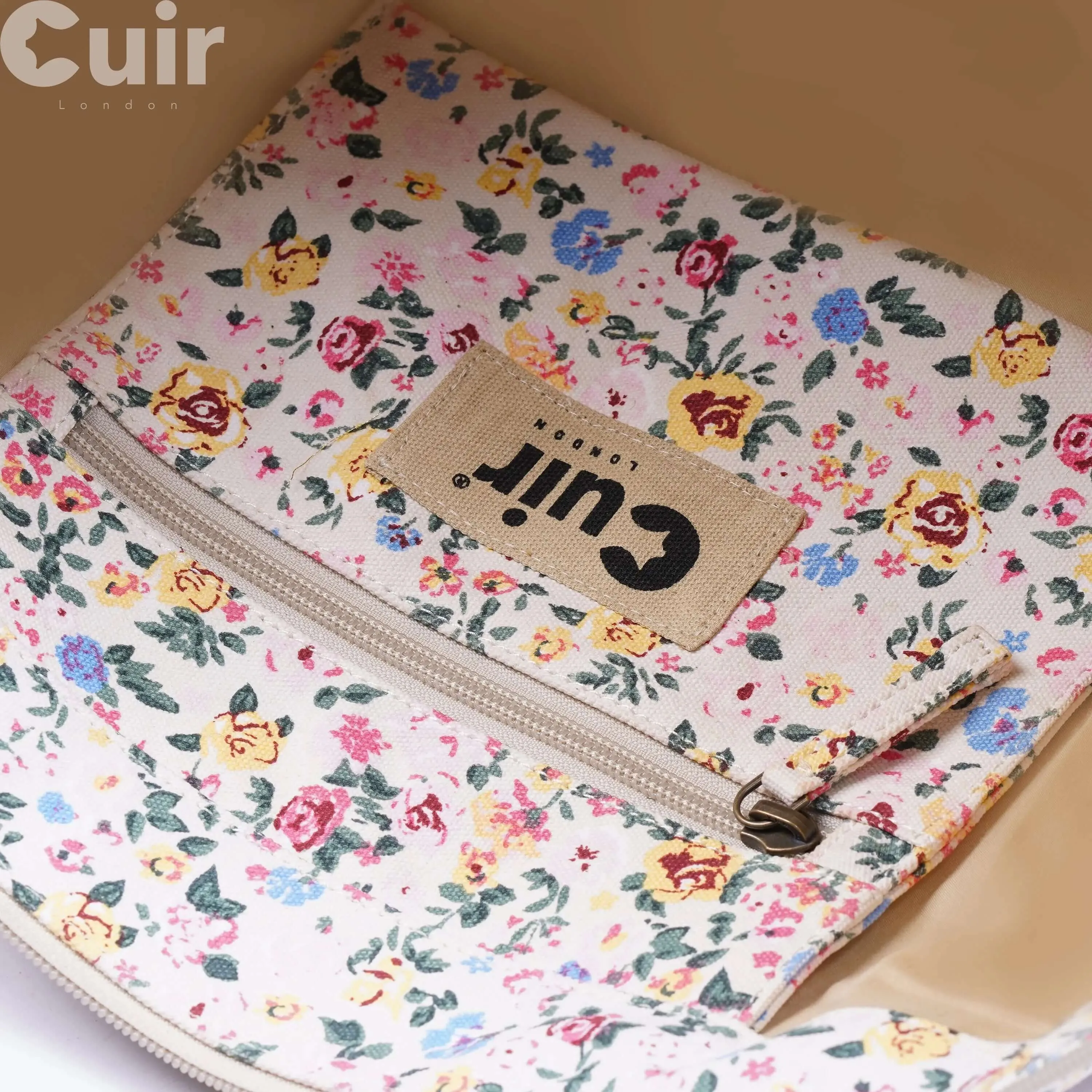 Chic Flower Printed Canvas Bag