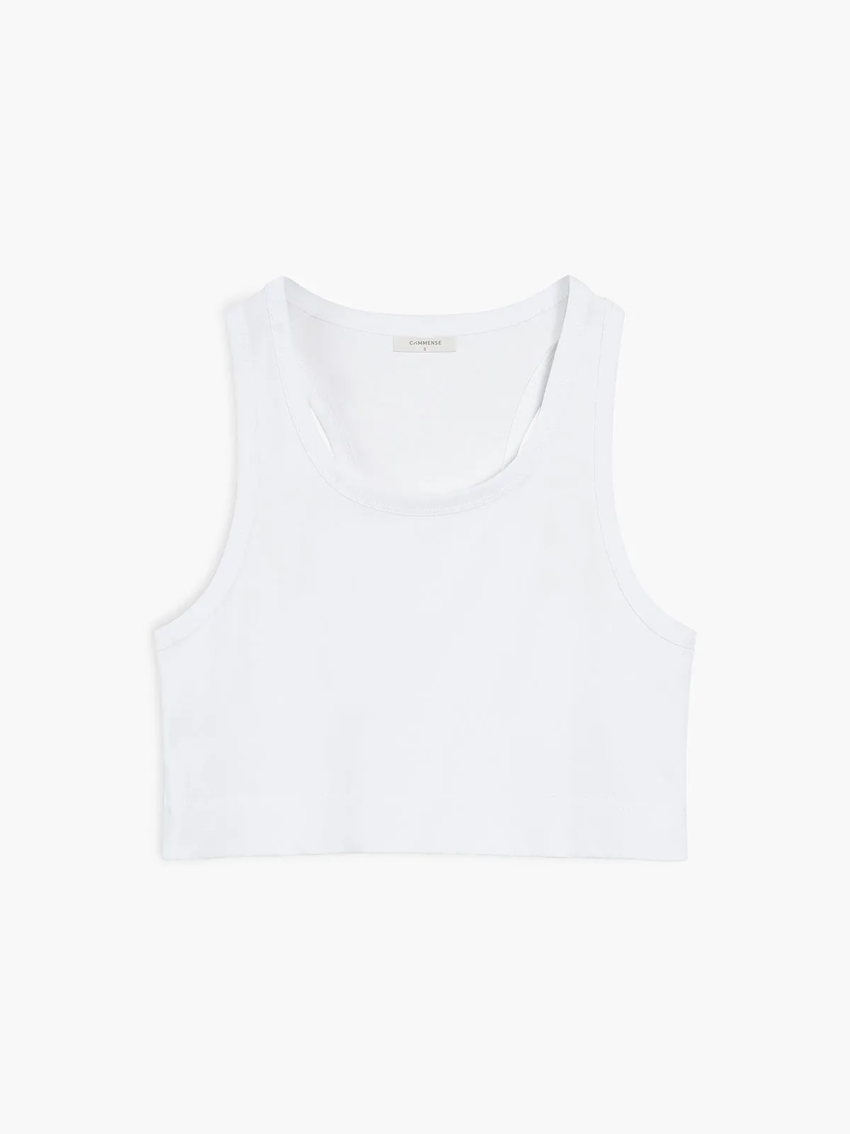 Cotton Blends Graceful Cropped Tank Top