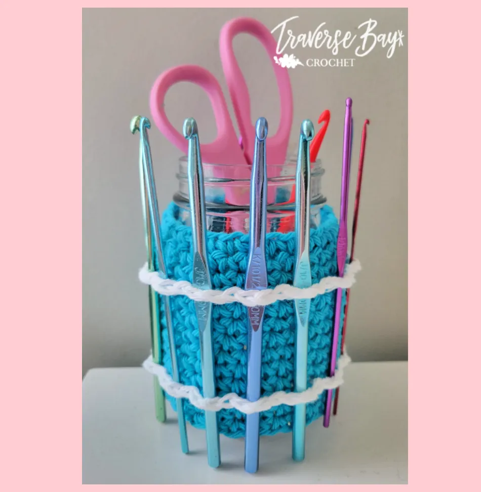 Crochet Hook Jar Organizer Free Pattern