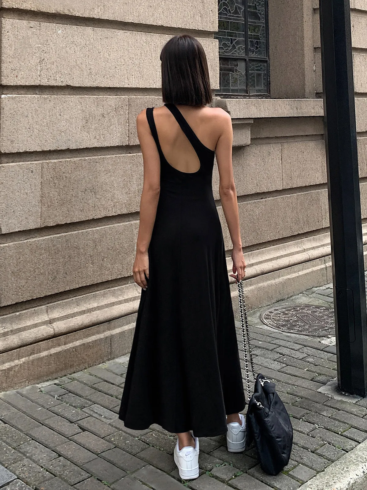 Cutout Backless Graceful Long Knit Dress