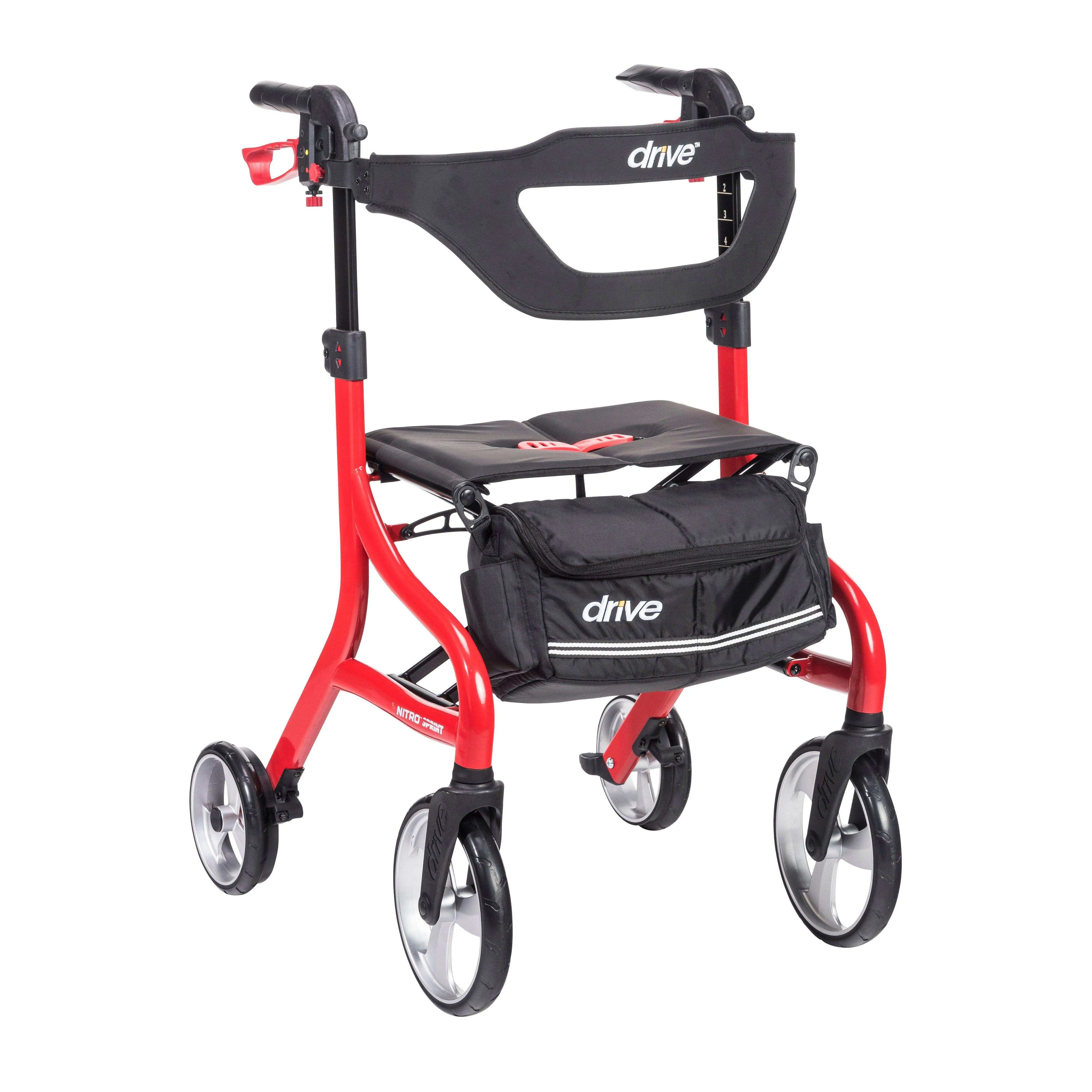 Drive Medical Nitro Sprint Rollator Rolling Walker - Tall