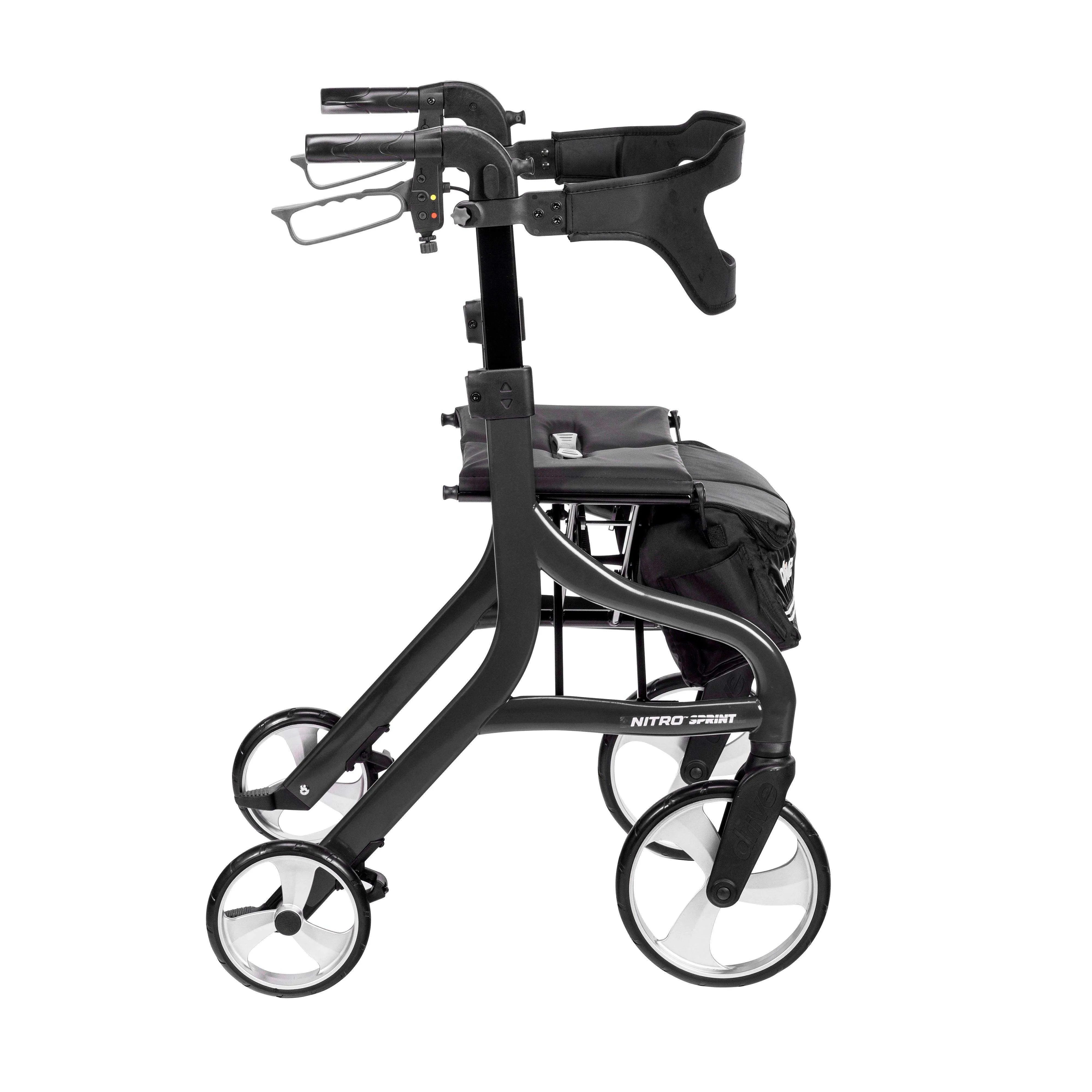 Drive Medical Nitro Sprint Rollator Rolling Walker - Tall